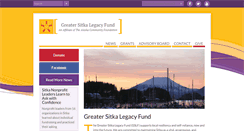 Desktop Screenshot of greatersitkalegacyfund.org
